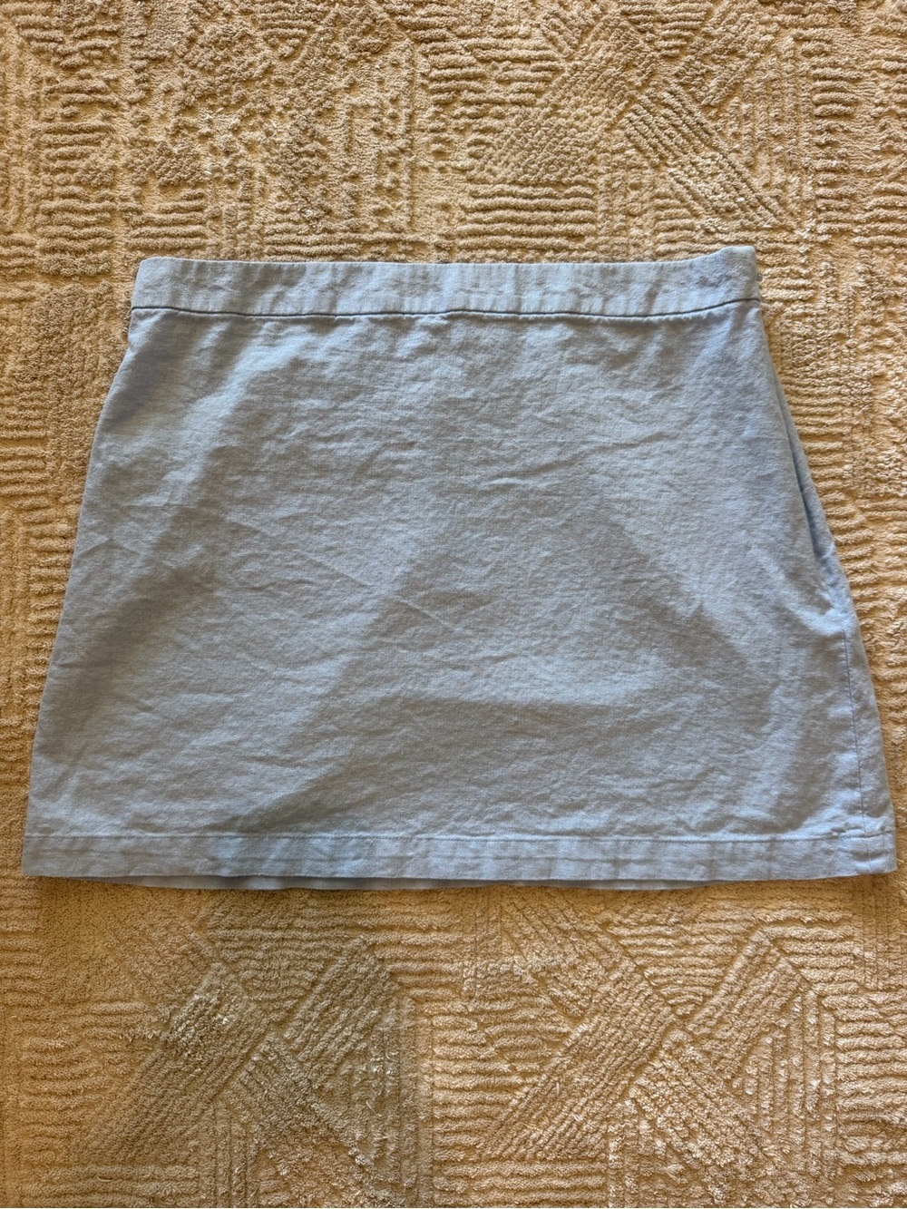 Old Navy Linen Blend Mini Shift Skirt Light Blue Size Large